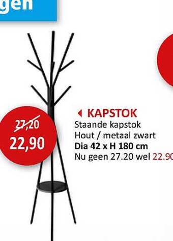 Weba Staande kapstok aanbieding