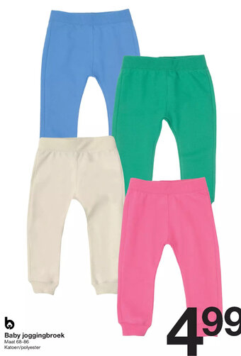 Zeeman Baby Joggingbroek Maat 68-86 aanbieding
