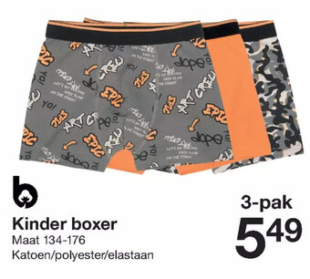Zeeman Kinder Boxer Maat 134-176 3-Pak aanbieding