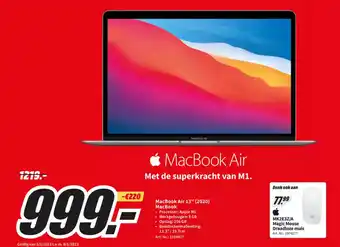 MediaMarkt MacBook Air 13" (2020) aanbieding