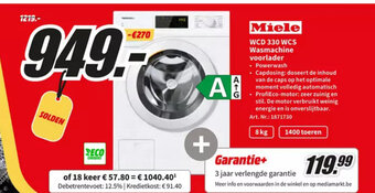 MediaMarkt Miele WCD 330 WCS Wasmachine Voorlader aanbieding