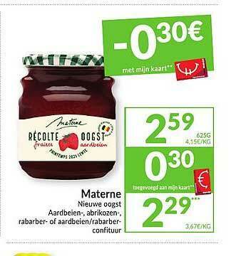 Intermarché Materne Nieuwe Oogst aanbieding
