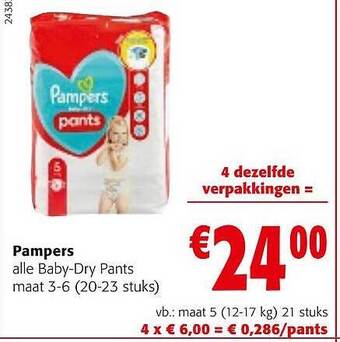 Colruyt Pampers babydry pants aanbieding