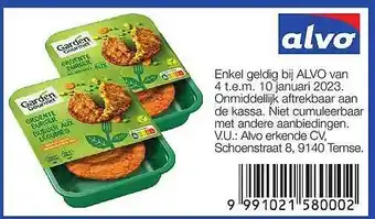 Alvo Garden gourmet aanbieding