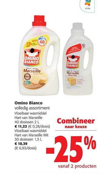 Colruyt Omino bianco vloeibaar wasmiddel aanbieding