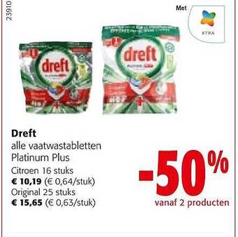 Colruyt Dreft vaatwastabletten aanbieding