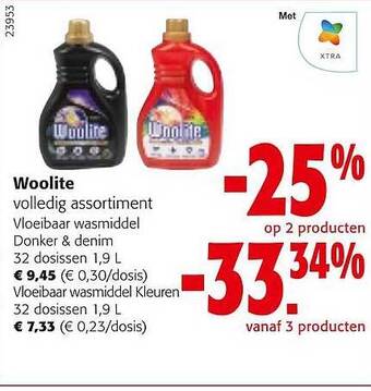 Colruyt Woolite vloeibaar wasmiddel aanbieding