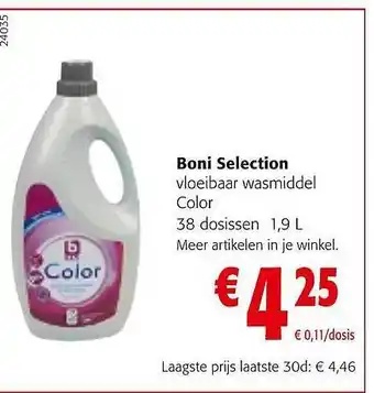 Colruyt Boni selection vloeibaar wasmiddel aanbieding