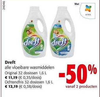 Colruyt Dreft vloeibare wasmiddelen aanbieding