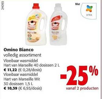 Colruyt Omino bianco vloeibaar wasmiddel aanbieding