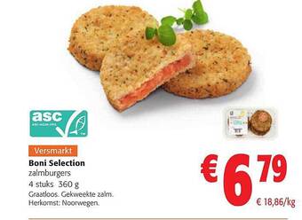 Colruyt Boni selection zalmburgers aanbieding