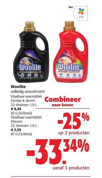 Colruyt Woolite vloeibaar wasmiddel aanbieding