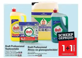Sligro Dreft professional vaatwastabs, dreft professional afwas en glansspoelmiddel aanbieding