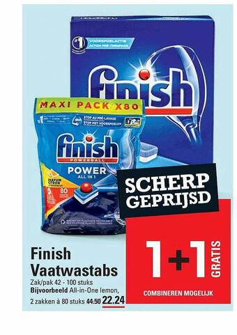 Sligro Finish vaatwastabs aanbieding
