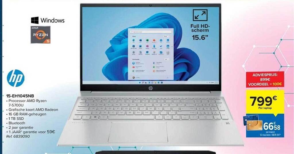 Hp laptop promotie bij Hyper Carrefour