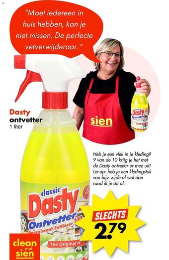 Wibra Dasty ontvetter aanbieding