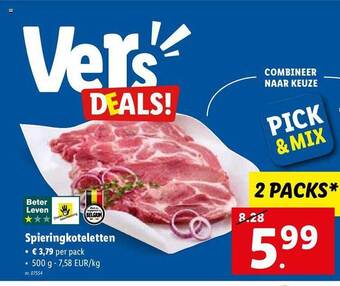 Lidl Spieringkoteletten aanbieding