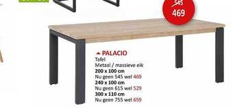 Weba Palacio tafel aanbieding