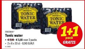 Lidl Freeway tonic water aanbieding