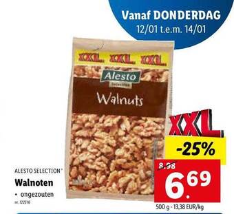 Lidl Alesto selection walnoten aanbieding