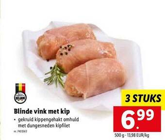 Lidl Blinde vink met kip aanbieding