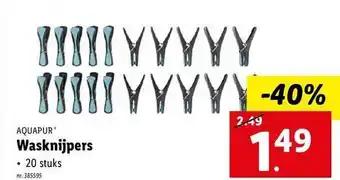 Lidl Aquapur wasknijpers aanbieding