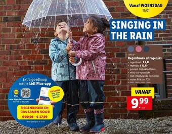 Lidl Lupilu regenbroek of regenjas aanbieding