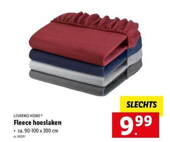 Lidl Livarno home fleece hoeslaken aanbieding