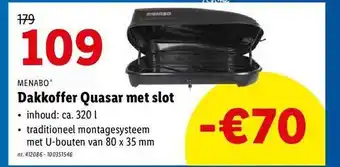 Menabo dakkoffer quasar met slot