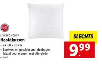Lidl Livarno home hoofdkussen aanbieding