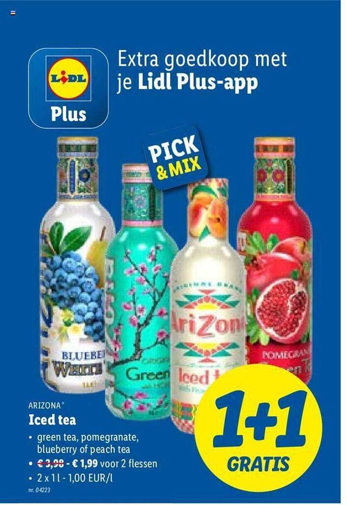 Arizona iced tea promotie bij Lidl