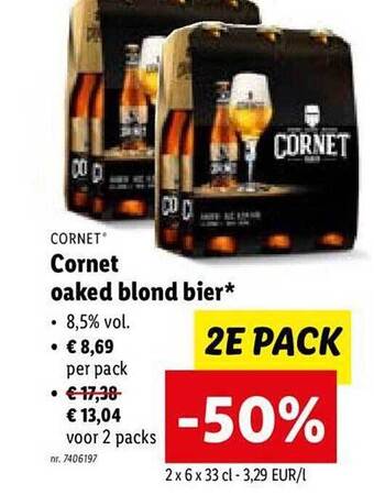 Lidl Cornet oaked blond bier aanbieding