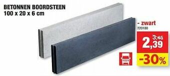 Hubo Betonnen boordsteen zwart aanbieding