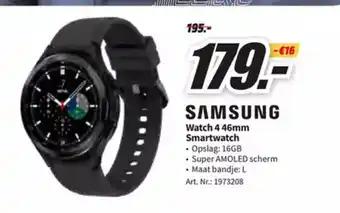 MediaMarkt Samsung Watch 4 46mm Smartwatch aanbieding
