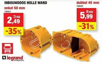 Inbouwdoos holle wand enkel