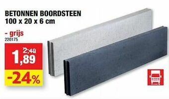 Hubo Betonnen boordsteen grijs aanbieding