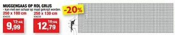 Hubo Muggengaas op rol grijs aanbieding
