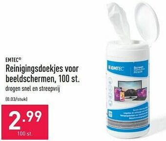Reinigingsdoekjes voor beeldschermen