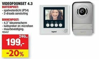 Hubo Legrand videofoonset 4.3`` aanbieding