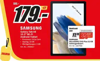 MediaMarkt Samsung Galaxy Tab A8 10.5" Wi-Fi Android Tablet aanbieding