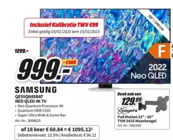 MediaMarkt Samsung QE55QN85BAT NEO QLED 4K TV aanbieding