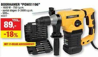 Hubo Powerplus boorhamer powx1196 aanbieding