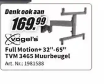 MediaMarkt Full Motion 32" -65" TVM 3465 Muurbeugel aanbieding