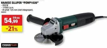 Hubo Powerplus haakse slijper powp1020 aanbieding