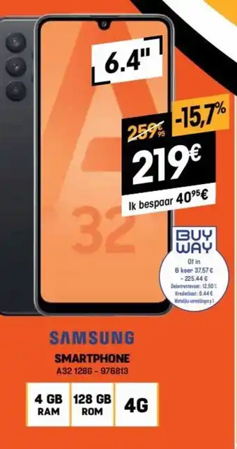 Electro Depot Samsung Smartphone A32 128G - 976818 aanbieding