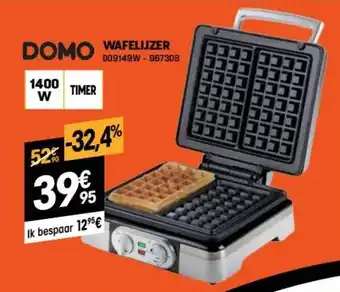 Electro Depot Domo Wafelijzer 1400W aanbieding