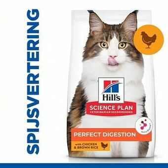 Zooplus Hill’s Science Plan Adult Perfect Digestion Kip Kattenvoer - Dubbelpak 2 x 7 kg aanbieding