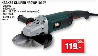 Hubo Powerplus haakse slijper powp1030 aanbieding