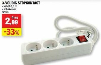 Hubo 3-voudig stopcontact aanbieding