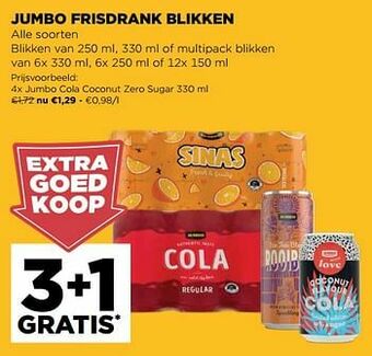 Jumbo Jumbo cola coconut zero sugar aanbieding
